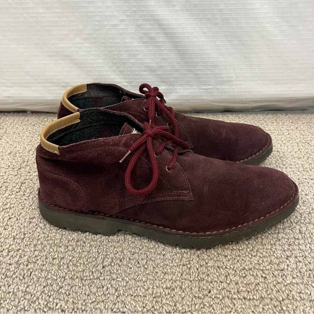 ANGELO NARDELLI Shoes Eggplant Suede Leather Chukka Lace Up Boots Shoe EU 43, 10